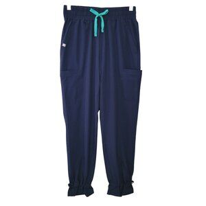 Figs Saumer High Waisted Fionlite Petite Jogger Scrub Pants Size XS/P Navy NWT